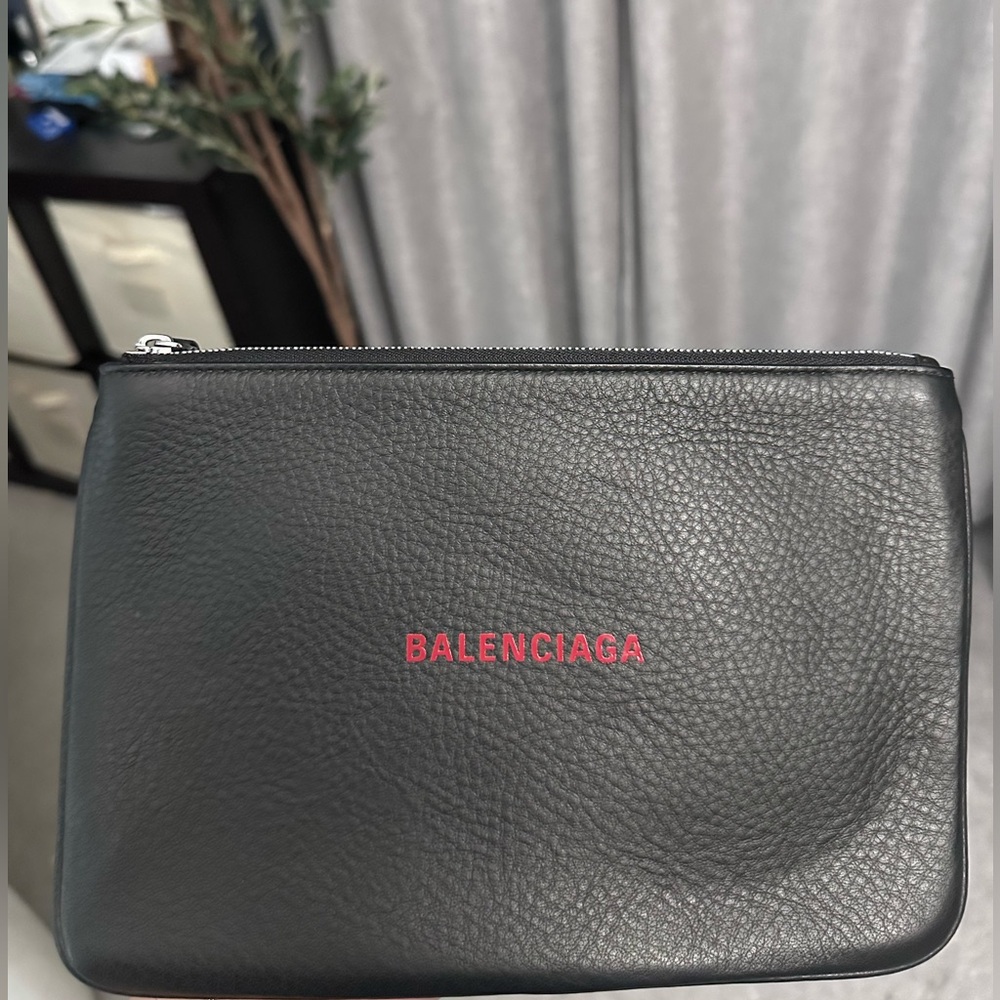 Balenciaga Black Leather Pouch
